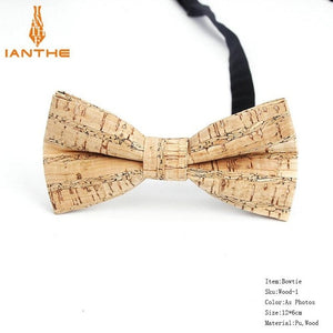 Cork-Wood Fashion Bow Ties