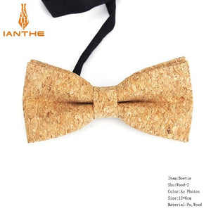 Cork-Wood Fashion Bow Ties