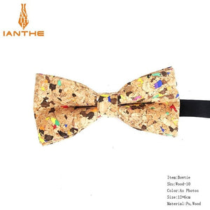 Cork-Wood Fashion Bow Ties