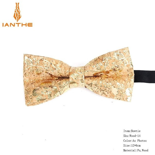 Cork-Wood Fashion Bow Ties