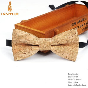 Cork-Wood Fashion Bow Ties