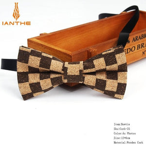 Cork-Wood Fashion Bow Ties