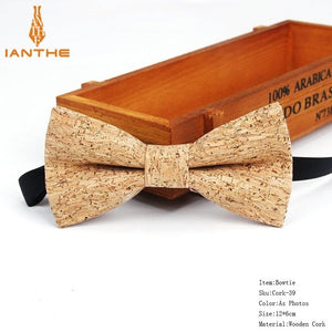 Cork-Wood Fashion Bow Ties