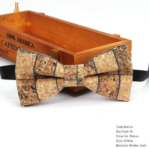 Cork-Wood Fashion Bow Ties