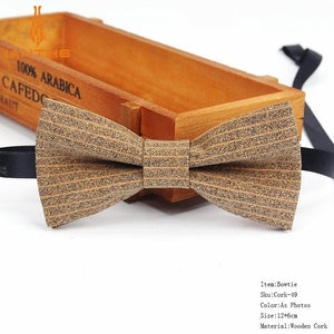 Cork-Wood Fashion Bow Ties