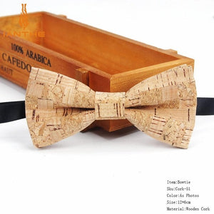 Cork-Wood Fashion Bow Ties