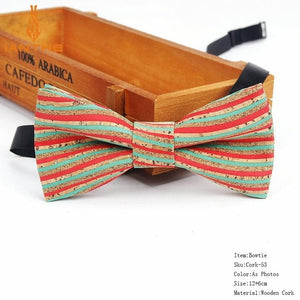 Cork-Wood Fashion Bow Ties