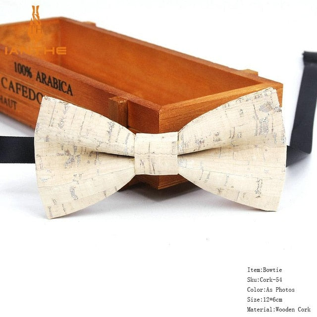 Cork-Wood Fashion Bow Ties