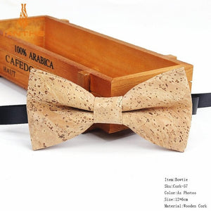 Cork-Wood Fashion Bow Ties