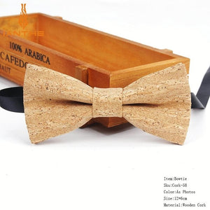 Cork-Wood Fashion Bow Ties