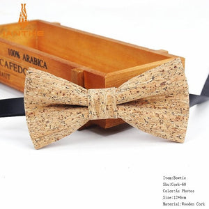 Cork-Wood Fashion Bow Ties